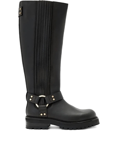 Кожаные сапоги Maddie высотой 450 мм, черный Allsaints