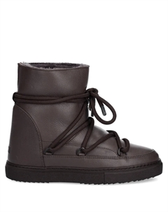 Ботинки на шнуровке с каблуком 40 мм, коричневый Inuikii