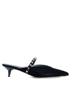 Мюли-слингбэки Revel с украшением, каблук 50 мм, черный Alexander mcqueen
