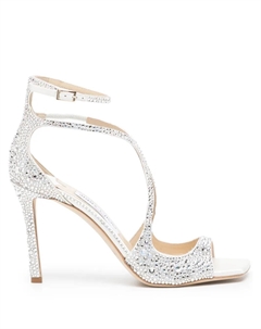 Босоножки Azia 95 с кристаллами, белый Jimmy choo