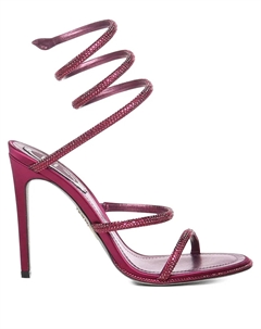 Босоножки на шпильке Cleo Porpora, каблук 105 мм René Caovilla, фиолетовый Rene caovilla