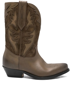 Ботинки с замшевыми аппликациями, коричневый Golden goose