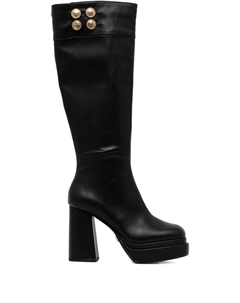 Ботильоны May на платформе с ремешком и каблуком 110 мм, черный Buffalo