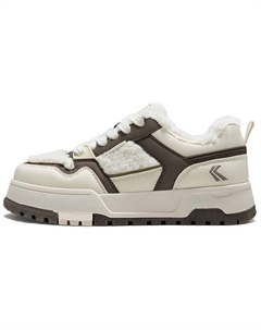 Термические нескользящие лоу-топ скейтборд кроссовки Women's Beige Brown Feiyue.®