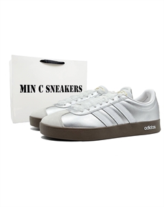 Vl court 2.0 box, heos space, starry whisper устойчивые к истиранию низкие кроссовки для скейтбординга unisex, серебро Adidas