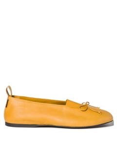 Кожаные балетки ?lan с бантами, желтый Miu miu