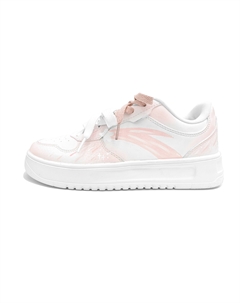 Расслабленные нескользящие амортизаторы с устойчивостью к истиранию лоу-топ скейтборд обувь women's pink Anta