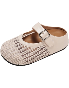 Резиновая подошва устойчивая к запахам, нескользящая, быстросохнущие закрытые тапочки women's, Ecru Little red man