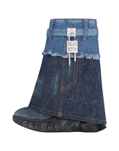 Байкерские ботинки Shark Lock высотой 8,3 см женские Blue Givenchy