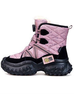 Утепленные высокие короткие ботинки для женщин, фуксия Joy&mario