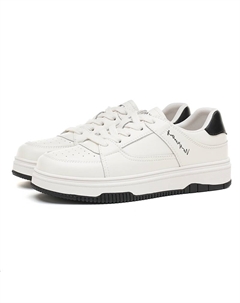 Износостойкие женские скейтерские кеды низкие белые Aokang