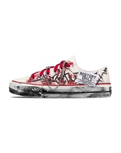 Кроссовки Chuck 70 Red Dream дышащие и легкие низкие матерчатые унисекс белый красный Converse