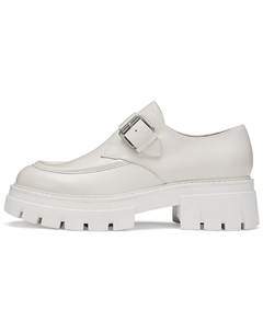 Туфли на платформе женские с низким верхом, белые Ash