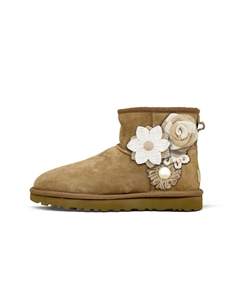 Классические мини цветочные mystic realm термоскользящие короткие снежные ботинки women's brown Ugg