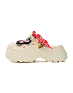 Стильные принцессы, отделка кружевом, бинди-клоги women's ecru Oubt