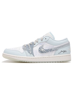 Air 1 устойчивые к истиранию низкие баскетбольные кроссовки Vintage Unisex, светло-голубой Jordan