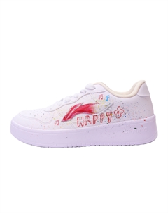 Понтонные лодки легкие и дышащие низкие кроссовки для скейтбординга унисекс белый красный Li-ning