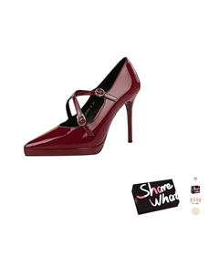 Женские туфли на высоком каблуке Black/Silver/Nude/Burgundy Bigtree