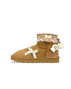 Классические мини термостойкие устойчивые к истиранию короткие зимние ботинки women's, Chestnut Ugg