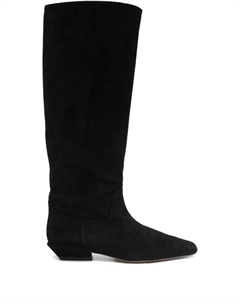 Кожаные сапоги Bettina с заострённым носком и каблуком 25 мм, черный Paris texas