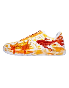 Кроссовки для скейтборда Air Force One низкие, облегченные и износостойкие, unisex, оранжево-красные Xtep