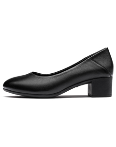 Женские черные туфли на платформе с массивным каблуком 4 см Laorentou