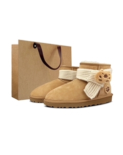 Классические мини термо сапоги-ботфорты женские chestnut, Chestnut Ugg
