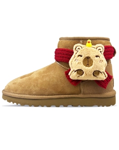 Классические ультра мини теплые противоскользящие короткие зимние ботинки женские chestnut, Chestnut Ugg