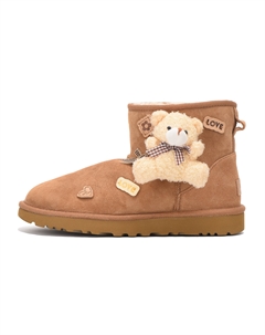 Классические мини термостельки короткие снежные ботинки Unisex Brown Ugg