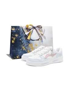 Женские лодочные туфли Low top для скейтбординга устойчивые к истиранию, легкие и дышащие, светло-голубой Li-ning