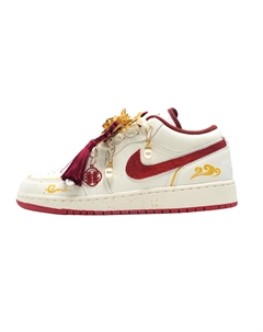 Кроссовки Air 1 Snow Plum Blossom устойчивые к истиранию низкие винтажные баскетбольные unisex, золото Jordan