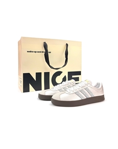 VL COURT 2.0 Diamond Light Journey износостойкие и легкие низкие кроссовки для скейтбординга Unisex Silver Adidas