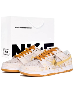 Dunk Abrasion Resistant низкие кроссовки для скейтбординга Unisex Gold Nike