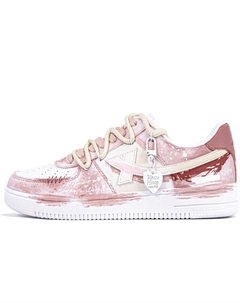 Женские кроссовки для скейтбординга Air Force One с противоскользящей подошвой и износостойким покрытием, низкие, розовые Xtep