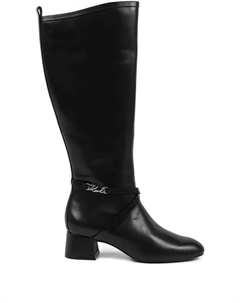 Сапоги Bonnie с ремешком с логотипом, черный Karl lagerfeld