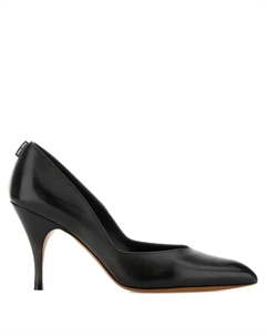 Туфли-лодочки на каблуке 80 мм из кожи, черный Miu miu