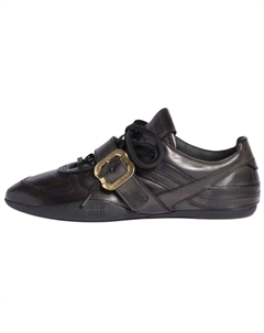 Коллекция FW25 осень-зима, German Army Trainers, тонкая подошва, низкие кроссовки, повседневная обувь, женские, black Miu miu