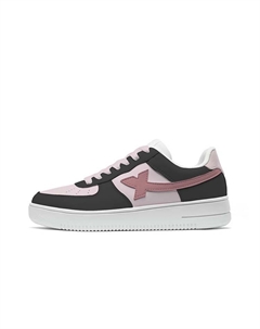 Женские скейтерские кроссовки Air Force One низкие нескользящие износостойкие black pink Xtep
