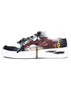 Кроссовки для скейтбординга Pontoon Boats унисекс лоу-топ Black, Red Li-ning