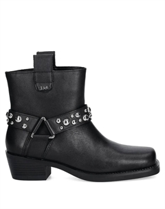 Сапоги с ремешком, украшенным заклёпками, черный Liu jo