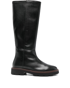 Кожаные ботинки на молнии, черный Geox