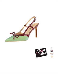 Женские туфли на высоком каблуке Green & Silver/Black/Burgundy/Green & Red Bigtree