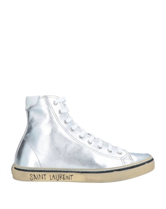 Кроссовки, серебряный Saint laurent