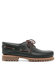Ботинки-лодочки на шнуровке с текстурой, каблук 30 мм, зеленый Timberland