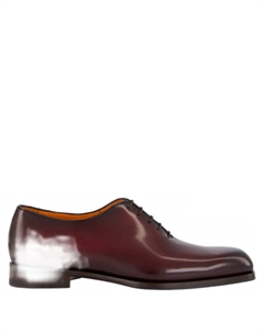 Оксфорды на шнуровке, красный Santoni