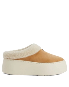 Сабо на платформе из искусственной овчины, коричневый Giuseppe zanotti