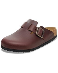 Бостонские закрытые тапочки мужские dark brown regular свободный крой Birkenstock
