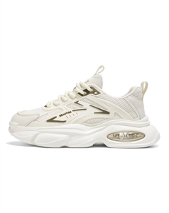 Износостойкие облегченные утолщенные кроссовки low top для мужчин с эффектом увеличения роста, Ecru Qiquduck