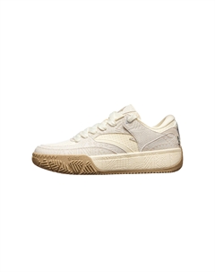 Мужские легкие низкие скейтборд-кроссовки Hela Slip Resistant, Abrasion Resistant, Beige, светло-бежевый/серый Anta