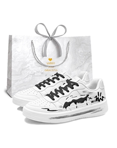 Понтонные лодки нескользящие, устойчивые к истиранию, дышащие лоу-топ скейтборд кроссовки мужские Black White Li-ning